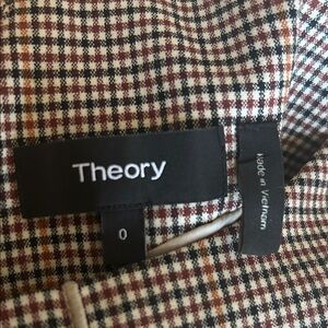 Theory Multicolor Checkered Midi Dress